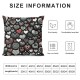 Ulloord Valentine's Day p.s. Heart Throw Pillow Covers,Valentine Wedding Black Cushion Case Decoration for Sofa Couch