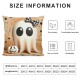 Ulloord Happy Halloween Cute Ghost Throw Pillow Covers, Polka Dot Pumpkin Cushion Case for Sofa Couch