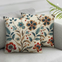 Ulloord Floral Throw Pillow Cover, Decor Cushion Case for Sofa Couch