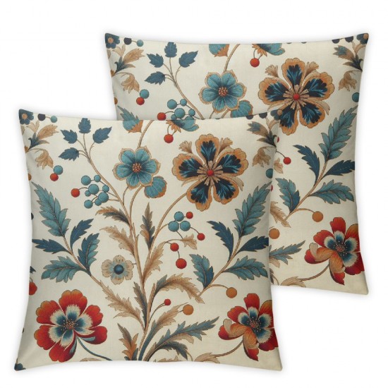 Ulloord Floral Throw Pillow Cover, Decor Cushion Case for Sofa Couch