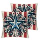 Ulloord Pillow Covers Red Stripes Stars Throw Pillowcase Modern Cushion Case Pillowcase Decorations for Sofa Couch