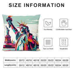 Ulloord Pillow Covers Statue of Liberty Throw Pillowcase Cushion Case Pillowcase Decorations for Sofa Couch