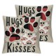 Ulloord Valentines Day Pillow Covers Dog Paws Sofa Throw Pillowcase Cushion Case Home Decoration Wedding Anniversary Decor