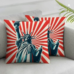 Ulloord Pillow Covers Statue of Liberty Throw Pillowcase Cushion Case Pillowcase Decorations for Sofa Couch