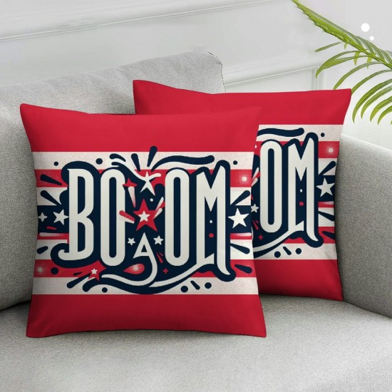 Ulloord Pillow Covers Boom Y'all Throw Pillowcase Cushion Case Decorations for Sofa Couch