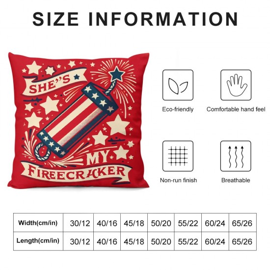 Ulloord Pillow Covers Red and Blue Stars Throw Pillowcase Modern Cushion Case Pillowcase Decorations for Sofa Couch