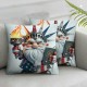 Ulloord Pillow Covers American Gnomes Throw Pillowcase Cushion Case Pillowcase Decorations for Sofa Couch