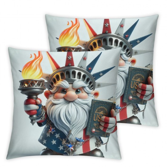 Ulloord Pillow Covers American Gnomes Throw Pillowcase Cushion Case Pillowcase Decorations for Sofa Couch