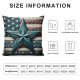 Ulloord Pillow Covers Red Stripes Stars Throw Pillowcase Modern Cushion Case Pillowcase Decorations for Sofa Couch