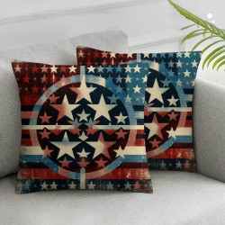 Ulloord Pillow Covers American Flag Pillowcase Stars Cushion Case Pillowcase Decorations for Sofa Couch