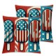 Ulloord Pillow Covers American Flag Stars Throw Pillowcase Cushion Case Pillowcase Decorations for Sofa Couch