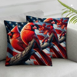 Ulloord Pillow Covers American Flag Throw Pillowcase Cushion Case Farmhouse Decorations for Sofa Couch