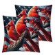 Ulloord Pillow Covers American Flag Throw Pillowcase Cushion Case Farmhouse Decorations for Sofa Couch