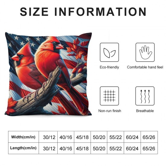 Ulloord Pillow Covers American Flag Throw Pillowcase Cushion Case Farmhouse Decorations for Sofa Couch