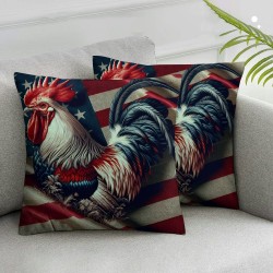 Ulloord Pillow Covers American Flag Throw Pillowcase Cushion Case Decorations for Sofa Couch