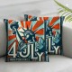 Ulloord Pillow Covers Statue of Liberty White Throw Pillowcase Cushion Case Modern Decorations for Sofa Couch