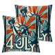 Ulloord Pillow Covers Statue of Liberty White Throw Pillowcase Cushion Case Modern Decorations for Sofa Couch