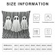 Ulloord Halloween Ghost Throw Pillow Cover, Black Stripes Cushion Case Decoration for Sofa Couch