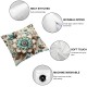 Ulloord Flower Throw Pillow Covers, Flowers Pillow Cushion Cases, Modern Decorative Square Pillowcases for Sofa Couch Bedroom Living Room Car