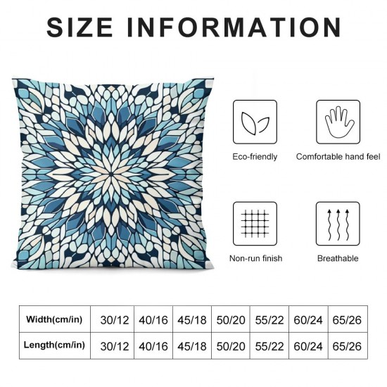 Ulloord Spring Teal Dahlia Pillow Covers Navy Blue Teal Floral Couch Pillow Cases Modern Abstract Throw Pillows Summer Home Decor for Living Room Bedroom Bed Cushion Outdoor