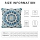 Ulloord Spring Teal Dahlia Pillow Covers Navy Blue Teal Floral Couch Pillow Cases Modern Abstract Throw Pillows Summer Home Decor for Living Room Bedroom Bed Cushion Outdoor