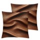 Faux Leather Throw Pillow Covers, Thick Modern Solid Decorative for Bedroom Living Room. Cushion Cases for Couch Bed Sofa.Brown,