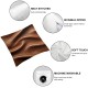 Faux Leather Throw Pillow Covers, Thick Modern Solid Decorative for Bedroom Living Room. Cushion Cases for Couch Bed Sofa.Brown,