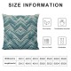 Corduroy Decorative Throw Pillow Covers, Striped Pillow Covers Home Decor for Sofa Living Room Couch Bed-Baby Blue