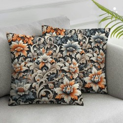 Ulloord Orange Pillow Covers Dahlia Fall Throw Pillow Covers Farmhouse Outdoor Home Decorative Pillow Cushion Cases for Sofa Bed Living Room,