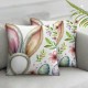 Pillow Covers Rabbit Flower Pillows Decorative Throw Pillows Cushion Case Farmhouse Decor for Couch Sofa