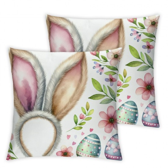 Pillow Covers Rabbit Flower Pillows Decorative Throw Pillows Cushion Case Farmhouse Decor for Couch Sofa