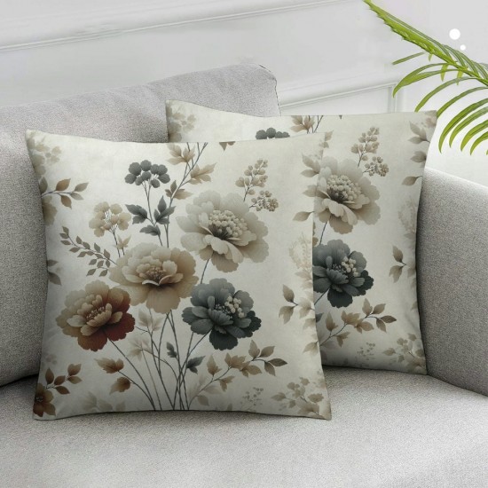 Poppy Flowers Throw Pillow Cover, Spring Summer Cushion Case Outdoor Decoration for Sofa