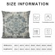 Blue Gray Grey Pillow Covers Carpet Design Ethnic Floral Pattern Decorative Throw Pillow Cases Outdoor Farmhouse Decoration for Sofa Couch Bed