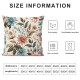 Ulloord Spring Pillow Covers , Watercolor Blue Flower Throw Pillows Summer Spring Decorations Floral Pillowcase Linen Outdoor Decor Farmhouse Cushion Case for Couch Home Living Room