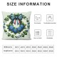 Ulloord  Home Sweet Home American Stars Eucalyptus Lamb Ear Wreath Throw Pillow Covers,  Patriotic Independence Cushion Case for Sofa Couch