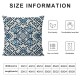 Ulloord Blue Throw Pillow Covers Waterproof Pillow Covers Outdoor Indoor Modern Abstract Striped Cushion Cover for Couch Sofa Car