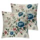 Ulloord Spring Floral Pillow Covers , Pink Blue Flower Decorative Pillowcase Case for Sofa