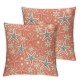 Ulloord  Beach Coral Starfish Pillow Covers  Summer Nautical Coastal Ocean Decorative Pillow Cases Linen Throw Pillows Seasonal Home Decor for Sofa Couch Cushion Outdoor