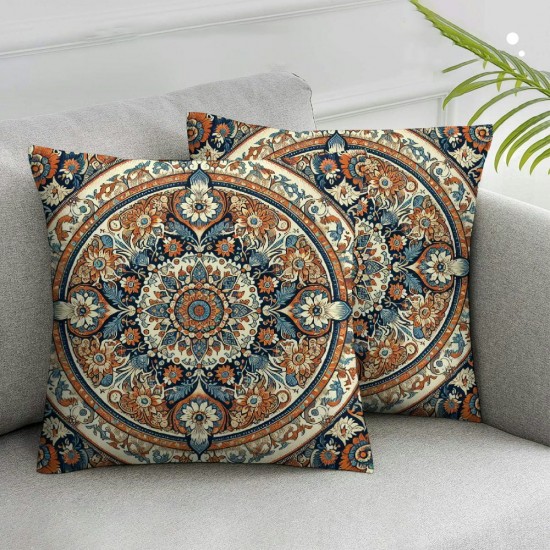 Ulloord  Throw Pillow Covers Modern Home Art Decor, Abstract Oil Painting Pillowcases for Bedroom, Living Room, Cushion Couch Sofa, Boho Vintage Floral Ethnic