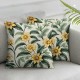 Ulloord  Home Sweet Home Spring Summer Flowers Yellow Throw Pillow Covers,  Blue Cushion Case for Sofa Couch