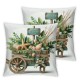 Ulloord  Home Sweet Home Shell Starfish Eucalyptus Leaves Throw Pillow Covers, Seasonal Spring Summer Truck Stripes Buffalo Plaid Cushion Case Decorations