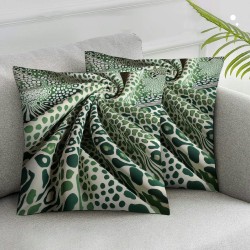 Ulloord Lime Green White Leopard Print Pillow Covers Animal Spots Decorative Throw Pillows For Couch Farmhouse Pillow Cases Home Decor For Room Sofa Bed Porch Outdoor