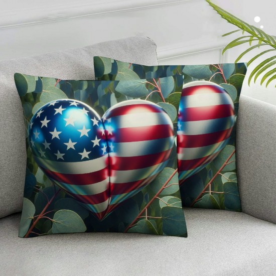 Ulloord Pillow Covers Throw Pillow Covers Pillow Cases Red Blue Heart Decor Cushion for Holiday Home Sofa Couch