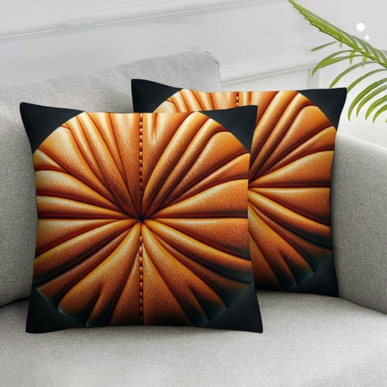 Ulloord Faux Throw Pillow Covers, Orange Pillow Covers , Hand Stitched Decorative Throw Pillows for Couch Sofa Bed Living Room Home Garden