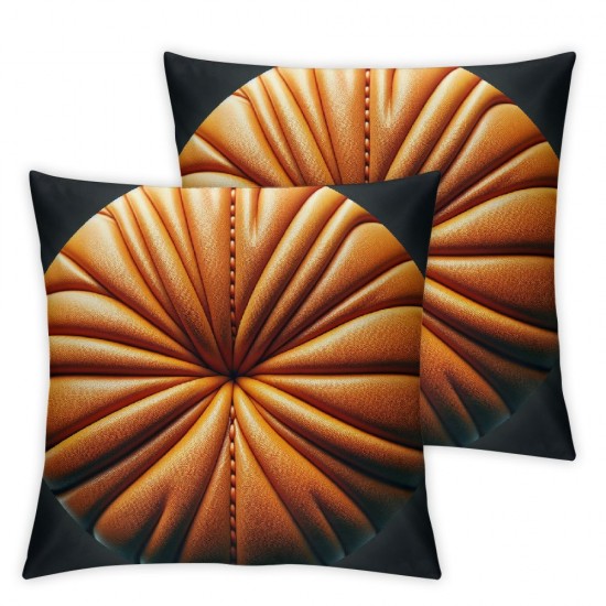 Ulloord Faux Throw Pillow Covers, Orange Pillow Covers , Hand Stitched Decorative Throw Pillows for Couch Sofa Bed Living Room Home Garden