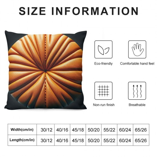 Ulloord Faux Throw Pillow Covers, Orange Pillow Covers , Hand Stitched Decorative Throw Pillows for Couch Sofa Bed Living Room Home Garden