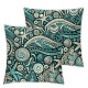 Ulloord Nautical Coastal Throw Pillow Cover ,Summer Beach Ocean Themed Decorative Pillow Covers Square Linen Pillow Cases Cushion for Bedroom Home Sofa Decoration