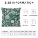 Ulloord Nautical Coastal Throw Pillow Cover ,Summer Beach Ocean Themed Decorative Pillow Covers Square Linen Pillow Cases Cushion for Bedroom Home Sofa Decoration