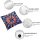 Ulloord Throw Pillow Covers , Red Blue White Stars Decorative Pillow Cases Outdoor Linen Cushion Cover for Home Sofa Couch Bed