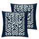 Ulloord Blue Mudcloth Throw Pillow Covers  Indigo Modern Boho Herringbone Chevron Outdoor Decorations Decorative Throw Pillows Cases Cushion Covers for Home Room Couch Decor